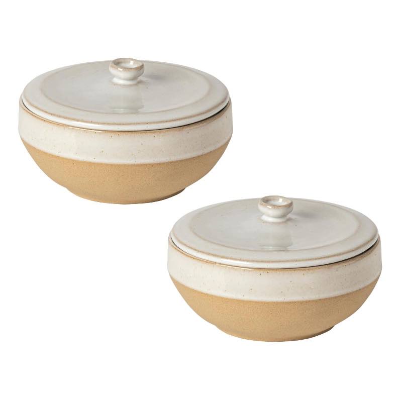 Marrakesh Large Covered Casserole Dish, Set of 2 - Sable Blanc